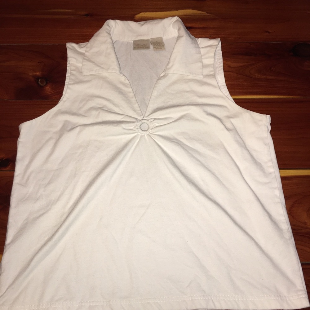 Ladies Fiorlini White Sleeveless Blouse
